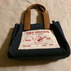 True Religion Denim Tote Bag